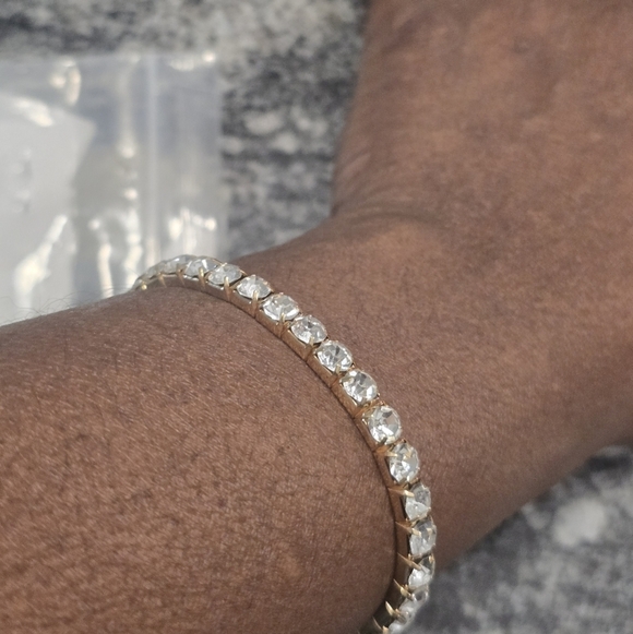 Macy's Jewelry - Macys Elegant Gold and Silver Tennis Bracelet Women New